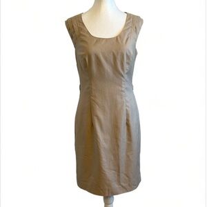 Beige Nude Sleeveless Women's Suit Dress